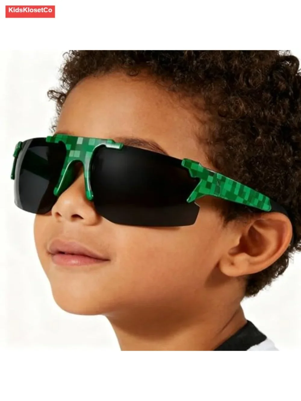 Kids Pixelated Gamer Sunglasses Boys Girls Ages 3-10 Cool 8-Bit Style Polarized